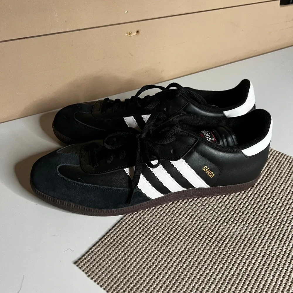 Adidas Samba Classic Mens Black White Gum Sole Sneakers 034563 Size 12